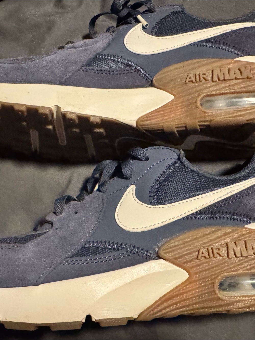 Nike Men's Navy and Cream Air Max Sneakers